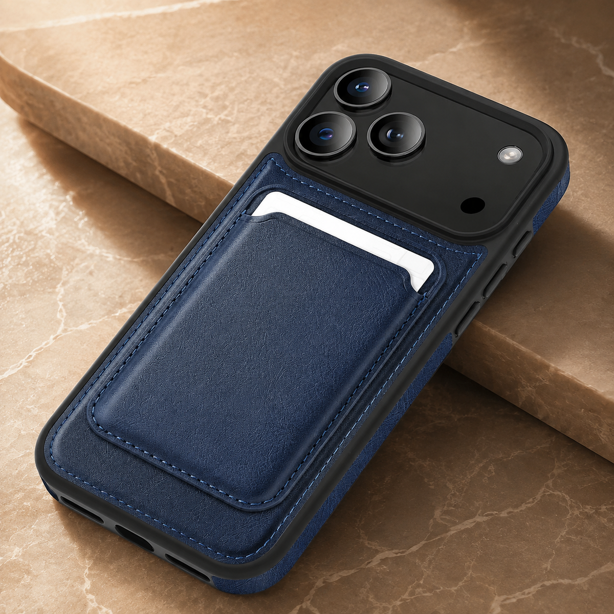 Premium iPhone Case MagSafe Compatible RFID Blocking Leather Wallet Card Holder Shockproof Anti Scratch Anti Fingerprint Secure Storage Slim Protective Cover