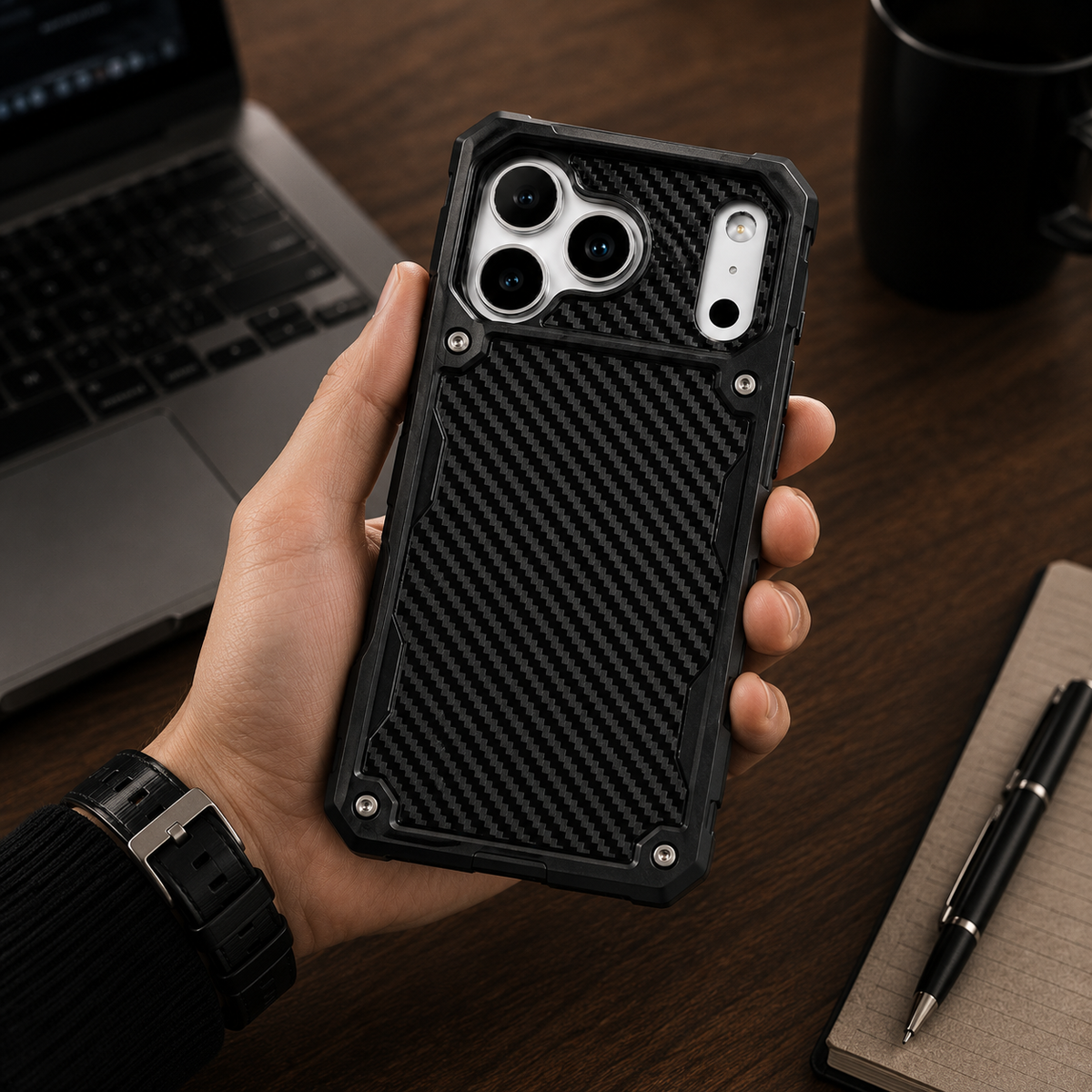 Premium iPhone Case MagSafe Compatible Rugged Heavy Duty Shockproof Cover Anti-Slip Grip Military Grade Drop Protection Slim Durable Protective Design