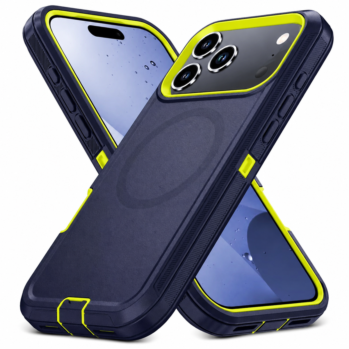 Premium iPhone Case MagSafe Compatible Shockproof PC TPU Armor Anti Slip Dual Layer Defender Heavy Duty Anti Scratch Protective Cover