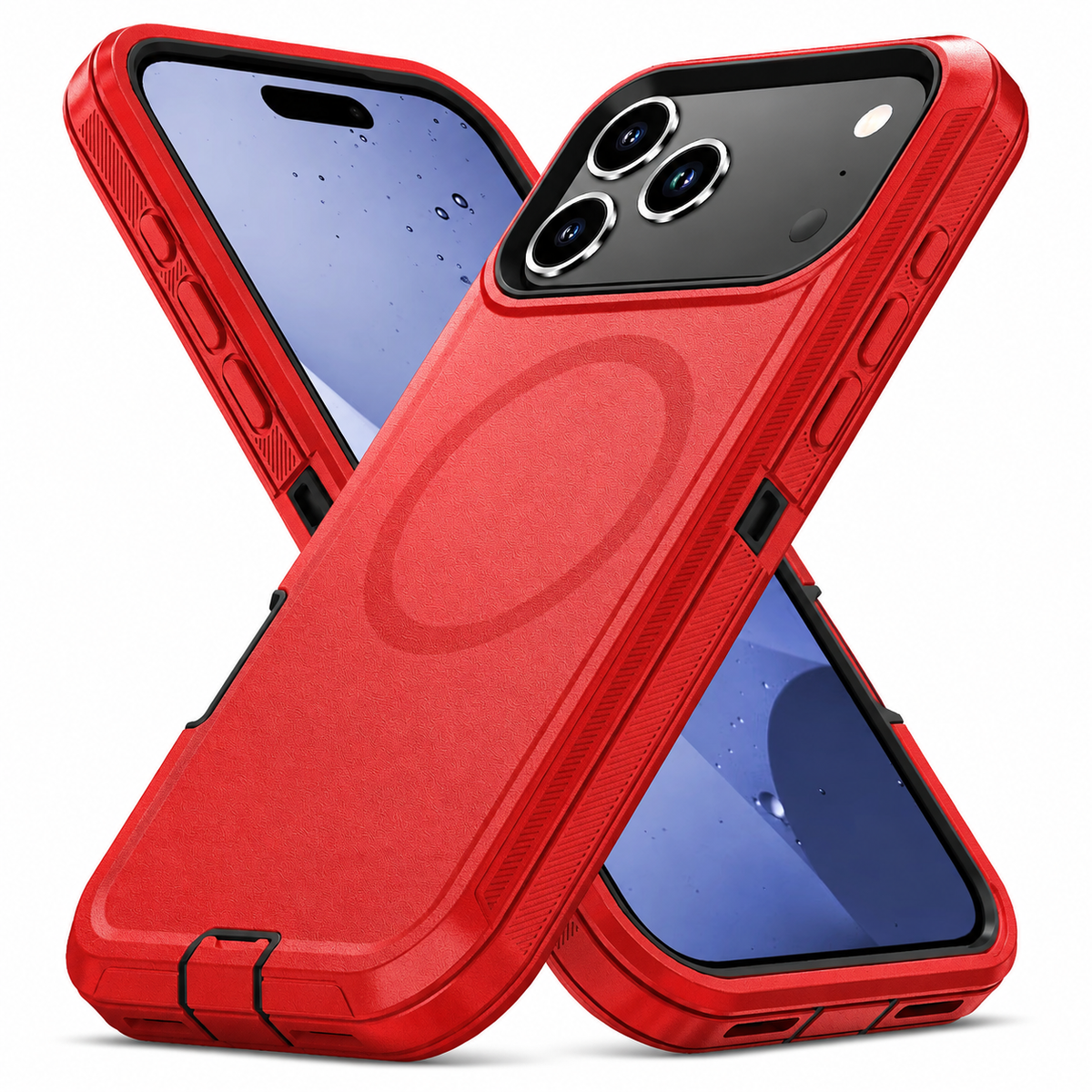 Premium iPhone Case MagSafe Compatible Shockproof PC TPU Armor Anti Slip Dual Layer Defender Heavy Duty Anti Scratch Protective Cover