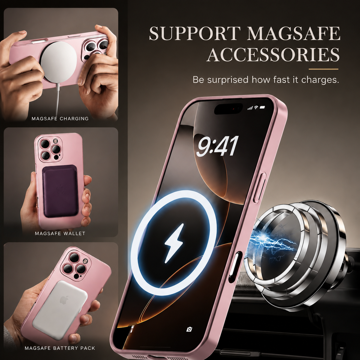 Premium iPhone Case MagSafe Compatible Silicone Cover Full Coverage Camera Protection Shockproof Anti Fingerprint Matte Slim Soft Touch Protective Fit