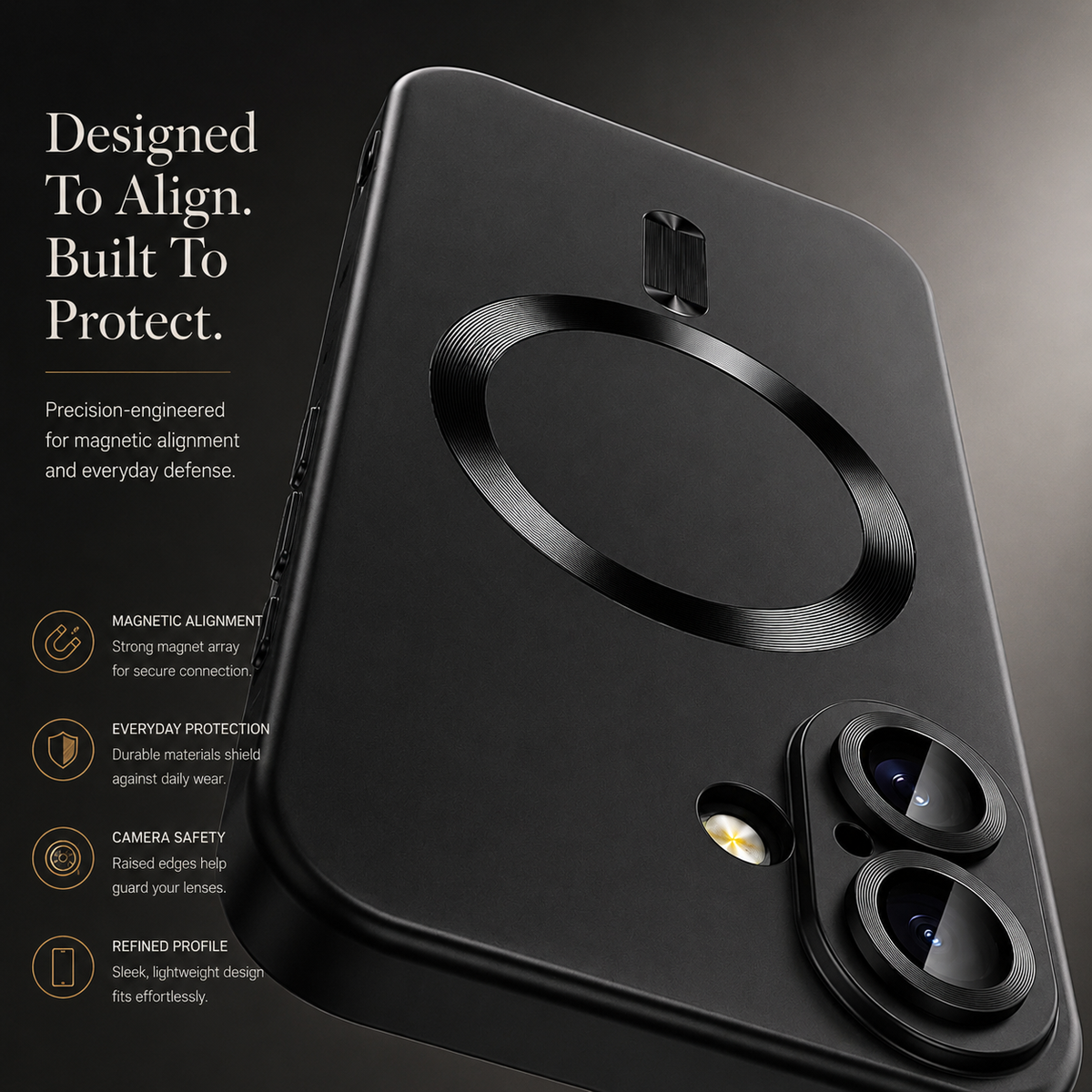 Premium iPhone Case MagSafe Compatible Silicone Cover Full Coverage Camera Protection Shockproof Anti Fingerprint Matte Slim Soft Touch Protective Fit