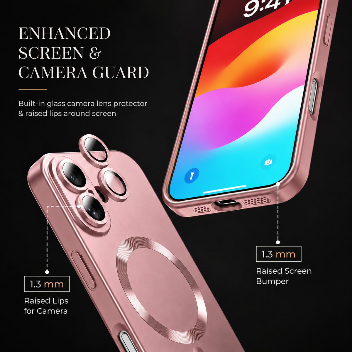 Premium iPhone Case MagSafe Compatible Silicone Cover Full Coverage Camera Protection Shockproof Anti Fingerprint Matte Slim Soft Touch Protective Fit