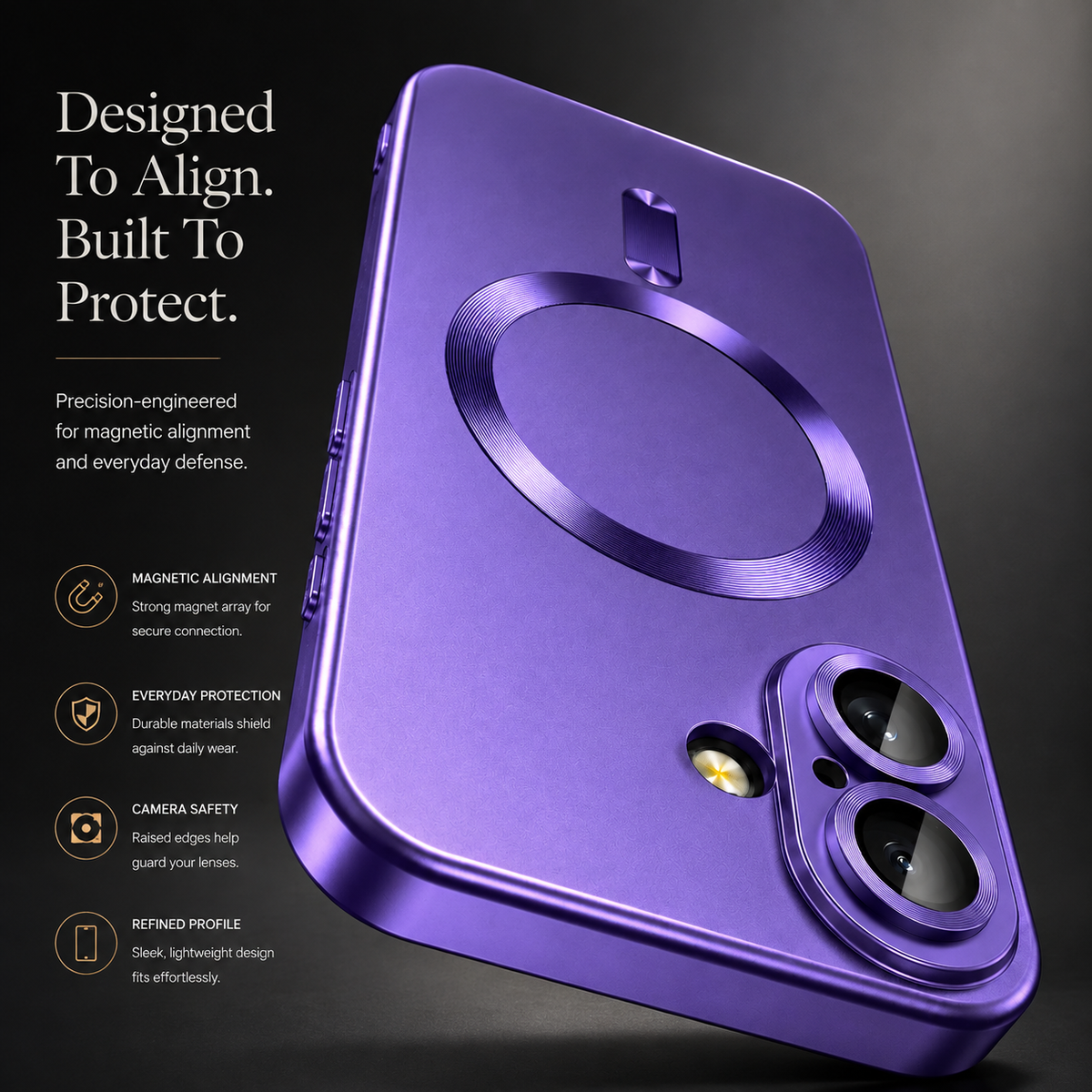 Premium iPhone Case MagSafe Compatible Silicone Cover Full Coverage Camera Protection Shockproof Anti Fingerprint Matte Slim Soft Touch Protective Fit