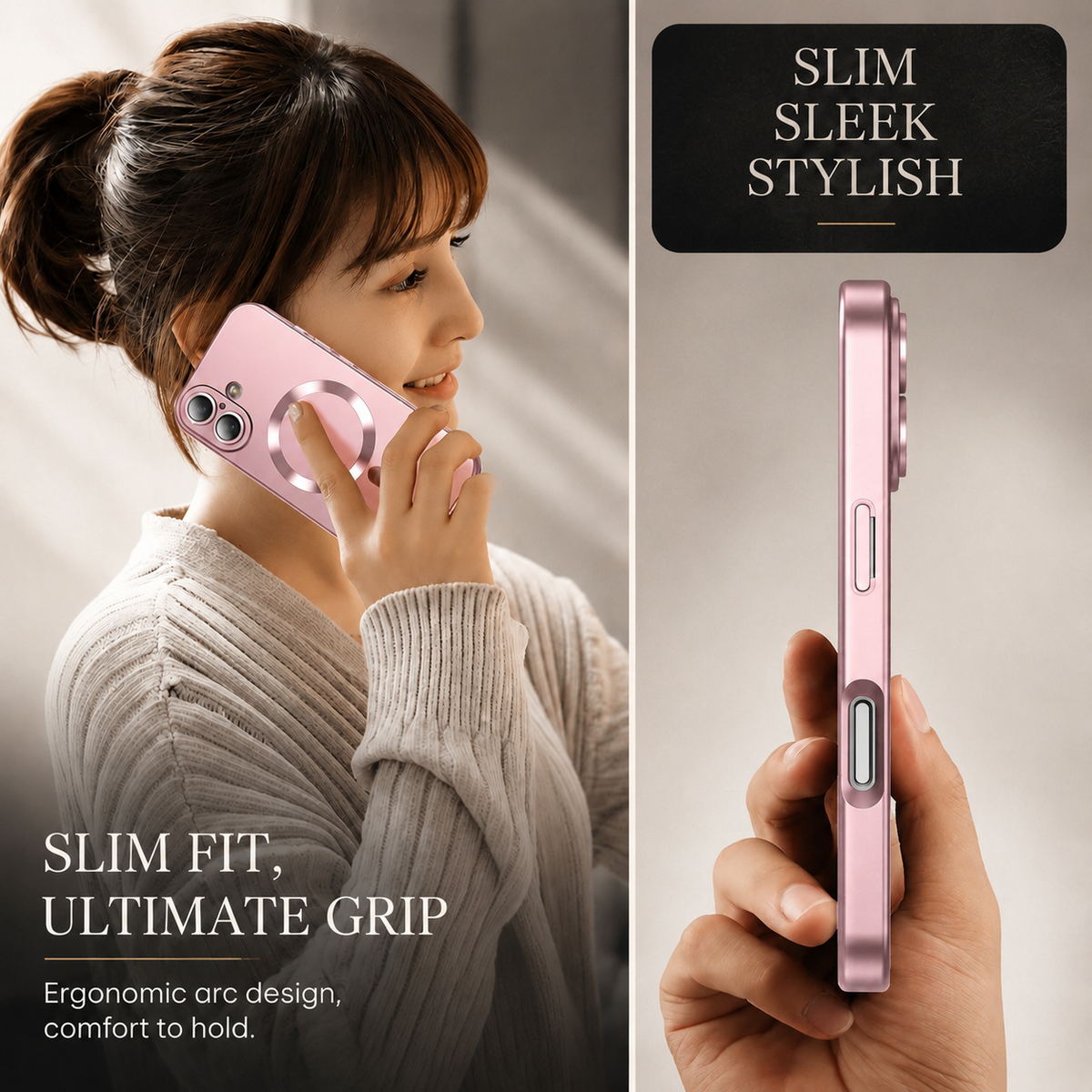 Premium iPhone Case MagSafe Compatible Silicone Cover Full Coverage Camera Protection Shockproof Anti Fingerprint Matte Slim Soft Touch Protective Fit