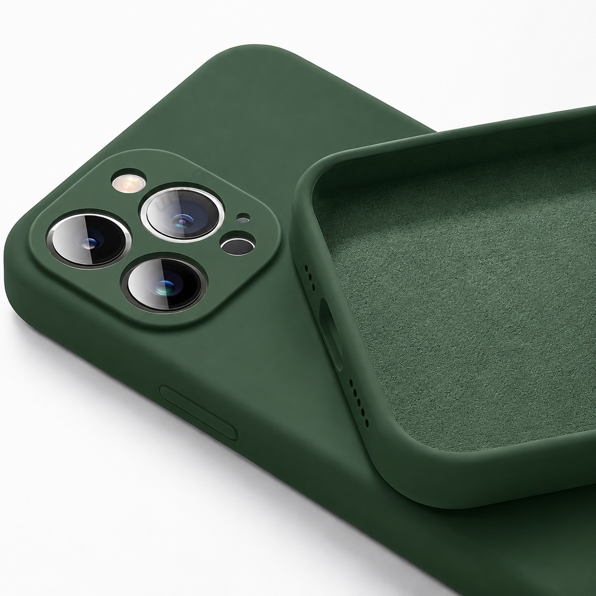 Premium iPhone Case MagSafe Compatible Square Liquid Silicone Shockproof Cover with Camera Lens Protection, Slim Soft-Touch Non-Slip Design