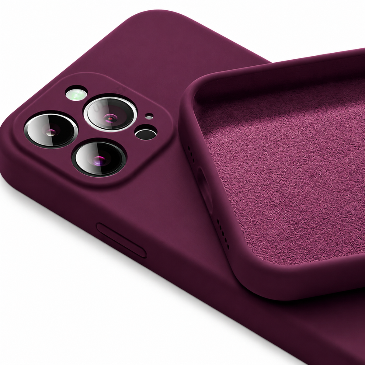 Premium iPhone Case MagSafe Compatible Square Liquid Silicone Shockproof Cover with Camera Lens Protection, Slim Soft-Touch Non-Slip Design