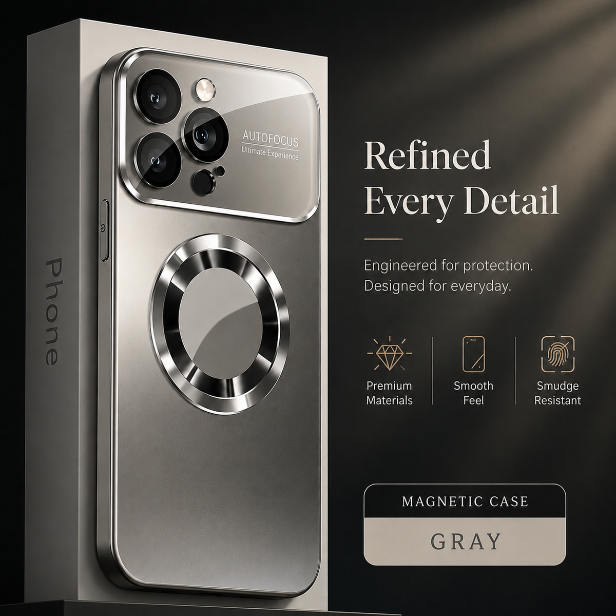 Premium iPhone Case MagSafe Compatible Tempered Glass Protective Cover Shockproof Anti Scratch Camera Lens Guard Slim Light Full Coverage Matte Finish