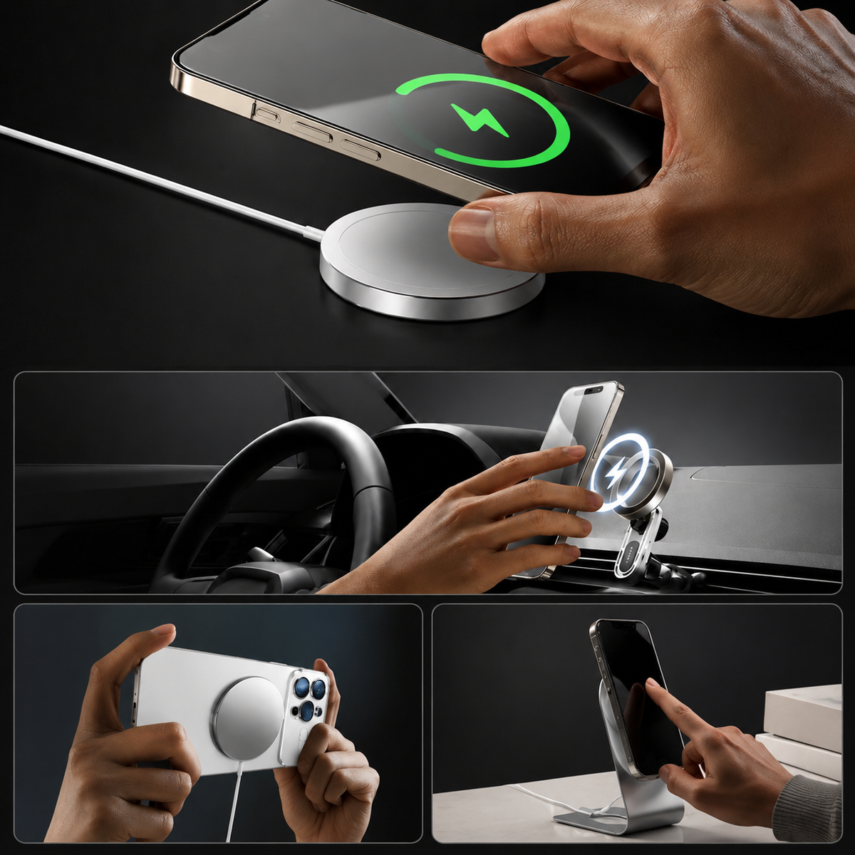 Premium iPhone Case MagSafe Compatible Tempered Glass Protective Cover Shockproof Anti Scratch Camera Lens Guard Slim Light Full Coverage Matte Finish