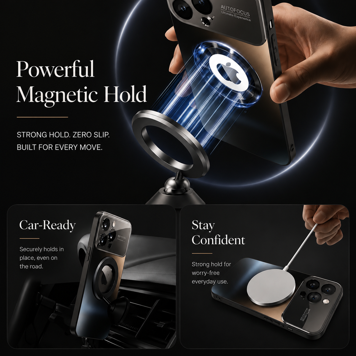Premium iPhone Case MagSafe Compatible Tempered Glass Protective Cover Shockproof Anti Scratch Camera Lens Guard Slim Light Full Coverage Matte Finish