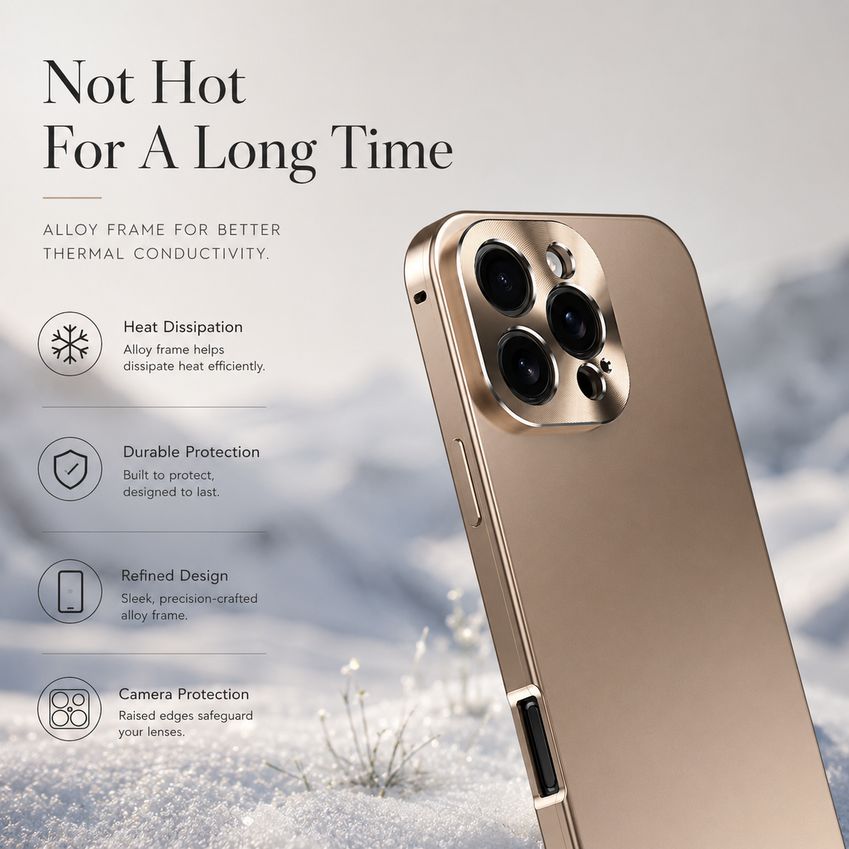Premium iPhone Case MagSafe Compatible Titanium Alloy Magnetic Frame Ultra Thin Frosted Back Camera Lens Protection Shockproof Anti Fingerprint Slim Cover