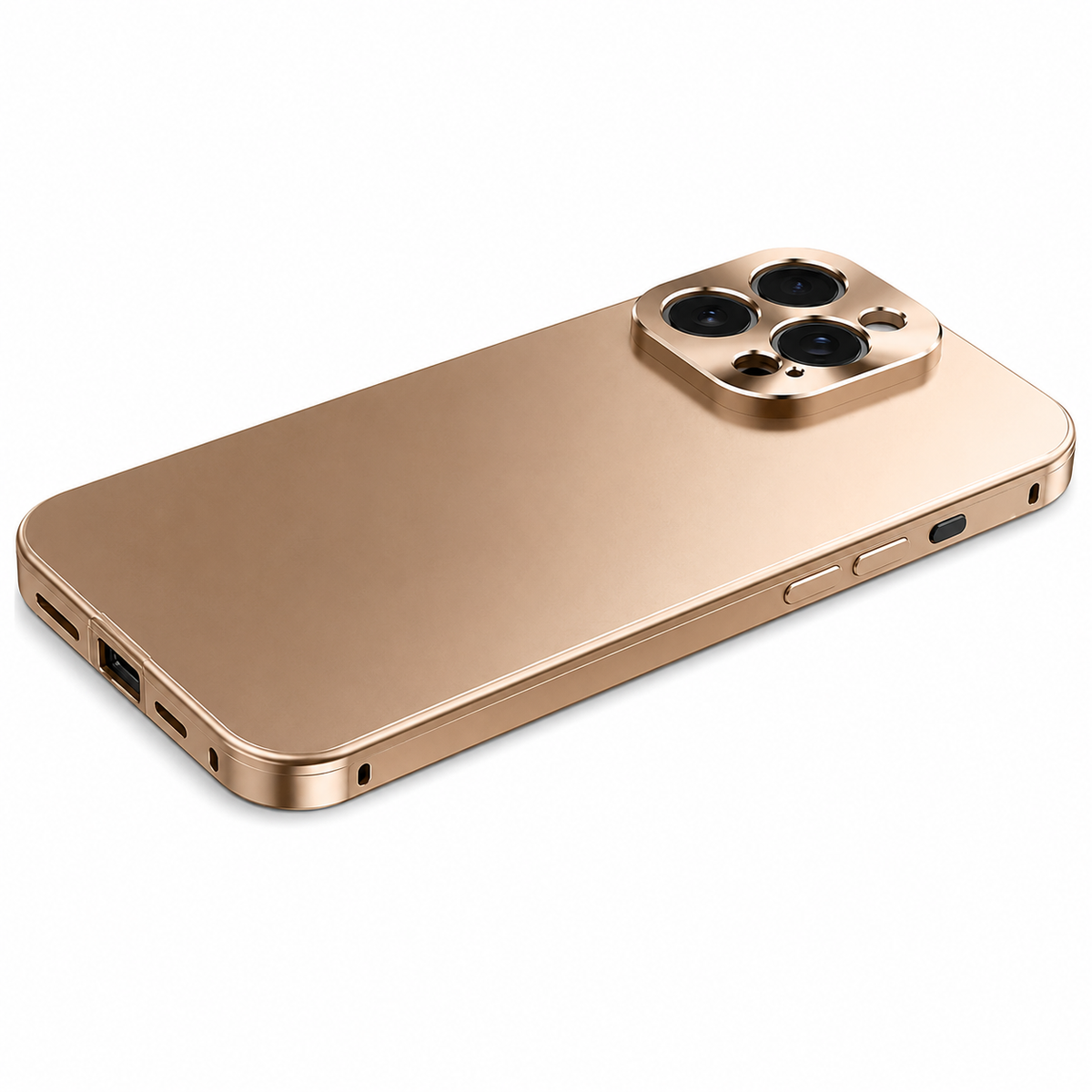 Premium iPhone Case MagSafe Compatible Titanium Alloy Magnetic Frame Ultra Thin Frosted Back Camera Lens Protection Shockproof Anti Fingerprint Slim Cover