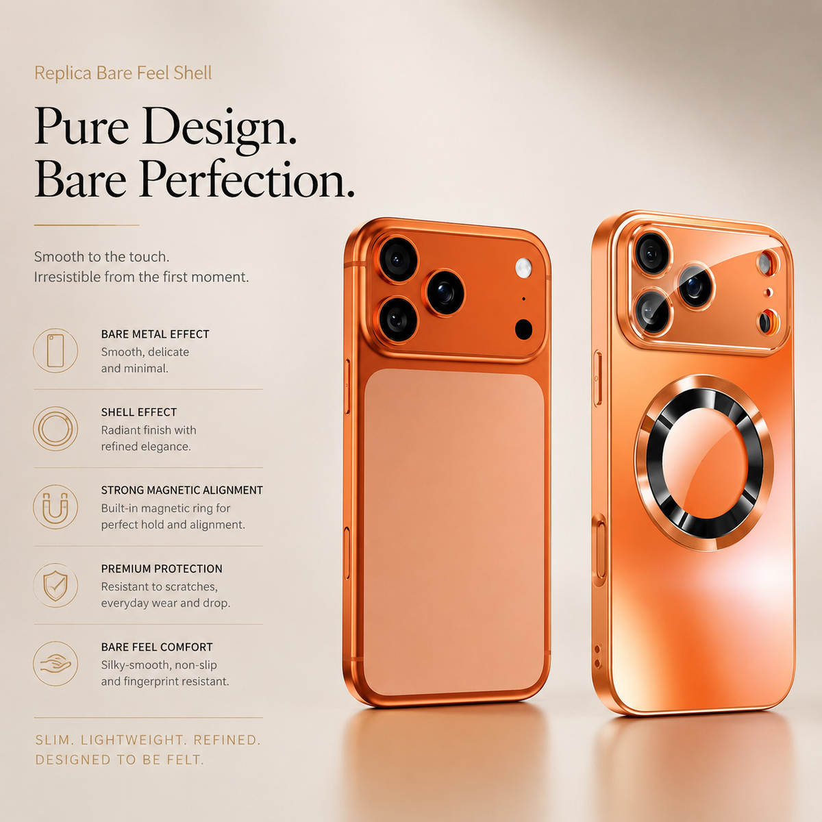 Premium iPhone Case MagSafe Compatible Titanium Matte PC TPU Shockproof Cover Camera Lens Guard Ultra Thin Full Protection Metallic Design