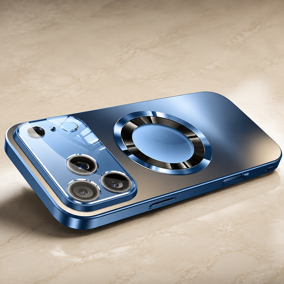 Premium iPhone Case MagSafe Compatible Titanium Matte PC TPU Shockproof Cover Camera Lens Guard Ultra Thin Full Protection Metallic Design