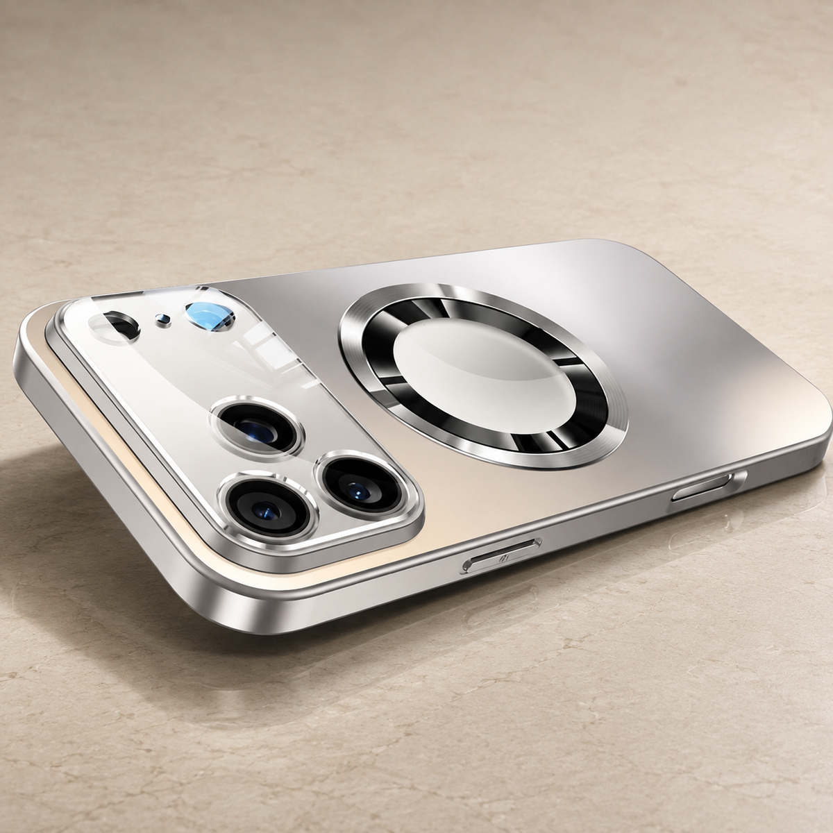 Premium iPhone Case MagSafe Compatible Titanium Matte PC TPU Shockproof Cover Camera Lens Guard Ultra Thin Full Protection Metallic Design