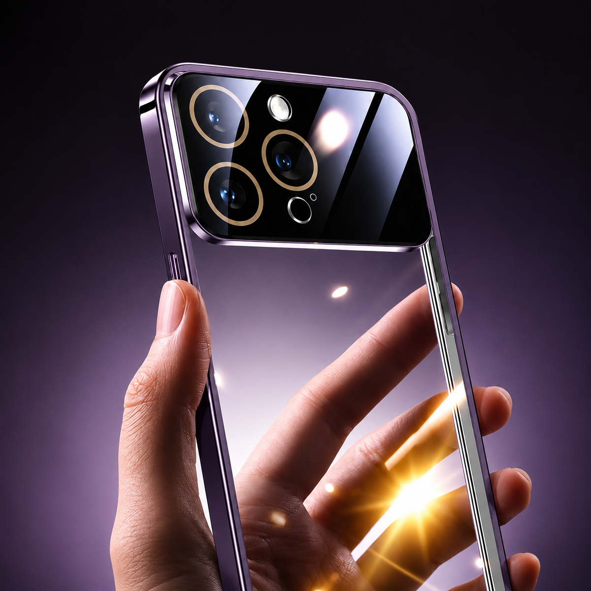 Premium iPhone Case MagSafe Compatible Transparent Acrylic Protective Cover Shockproof Tempered Camera Lens Guard Anti Scratch Slim Clear Coverage Fit