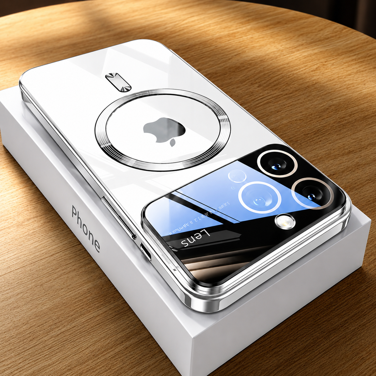 Premium iPhone Case MagSafe Compatible Transparent Acrylic Protective Cover Shockproof Tempered Camera Lens Guard Anti Scratch Slim Clear Coverage Fit