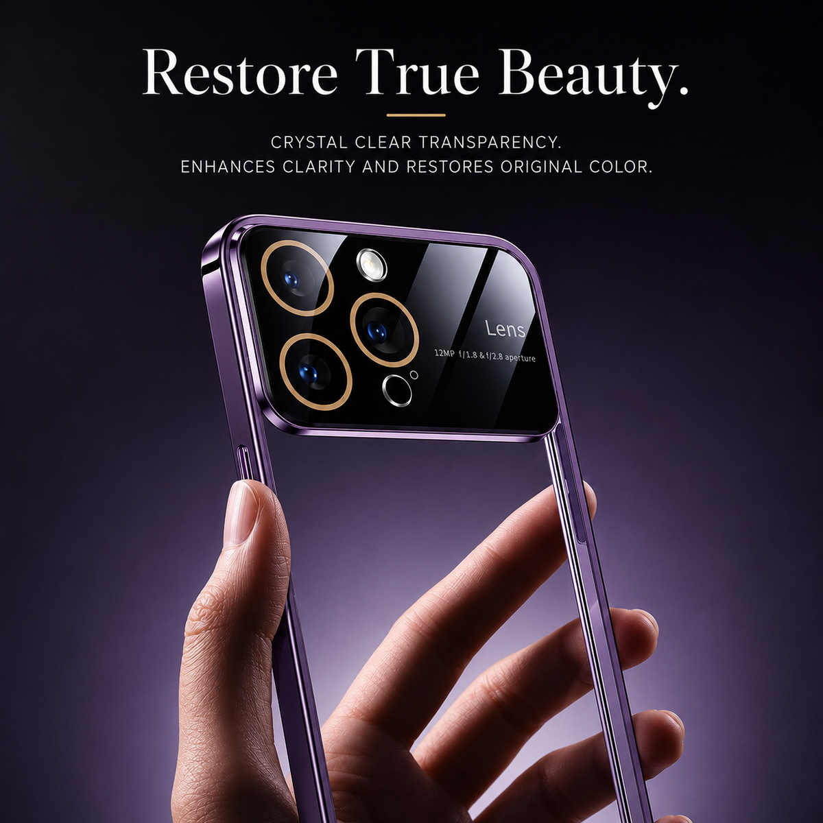 Premium iPhone Case MagSafe Compatible Transparent Acrylic Protective Cover Shockproof Tempered Camera Lens Guard Anti Scratch Slim Clear Coverage Fit