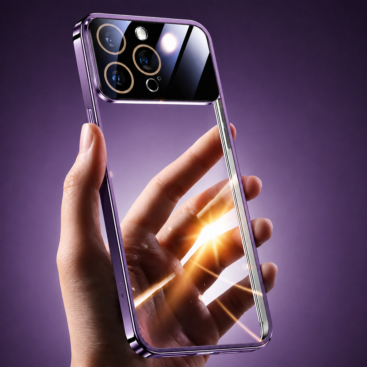 Premium iPhone Case MagSafe Compatible Transparent Hard PC Back Shockproof Camera Lens Protection Ultra Thin Clear Anti Fingerprint Slim Full Coverage