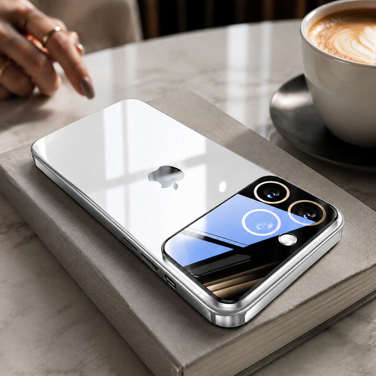 Premium iPhone Case MagSafe Compatible Transparent Hard PC Back Shockproof Camera Lens Protection Ultra Thin Clear Anti Fingerprint Slim Full Coverage