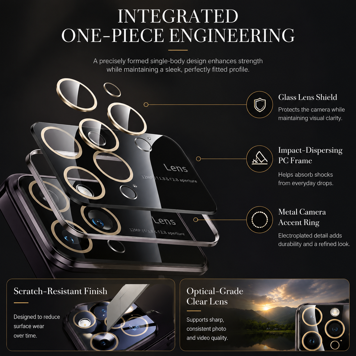 Premium iPhone Case MagSafe Compatible Transparent Shockproof Hard PC Back Silicone Bumper Camera Lens Protection Ultra Thin Anti Fingerprint Slim Fit