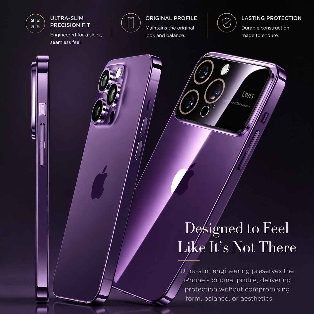 Premium iPhone Case MagSafe Compatible Transparent Shockproof Hard PC Back Silicone Bumper Camera Lens Protection Ultra Thin Anti Fingerprint Slim Fit