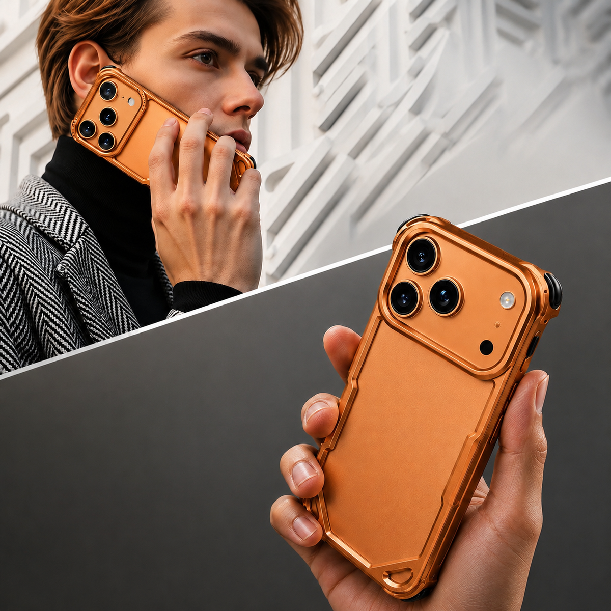 Premium iPhone Case MagSafe Compatible Ultra Thin Aluminum Metal Bumper Shockproof Cover Matte Lightweight Slim Edge Protection Anti Scratch Slim Case