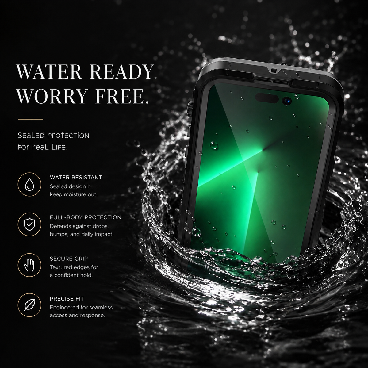 Premium iPhone Case MagSafe Compatible Waterproof IP68 Protective Cover Full Body Shockproof Sealed Transparent Design Camera Screen Protection