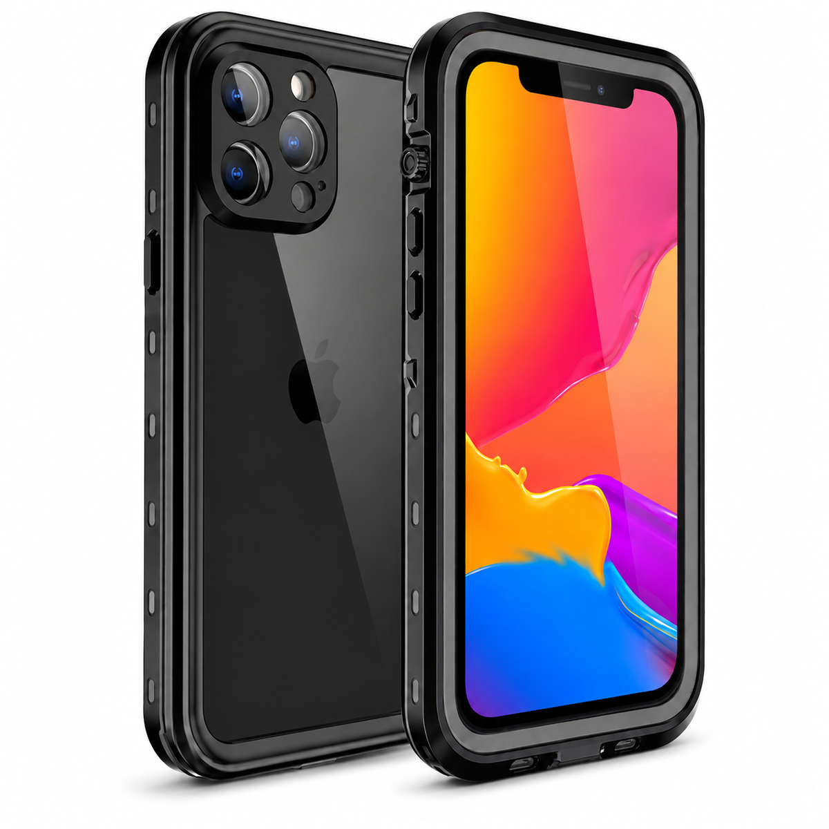 Premium iPhone Case MagSafe Compatible Waterproof IP68 Protective Cover Full Body Shockproof Sealed Transparent Design Camera Screen Protection