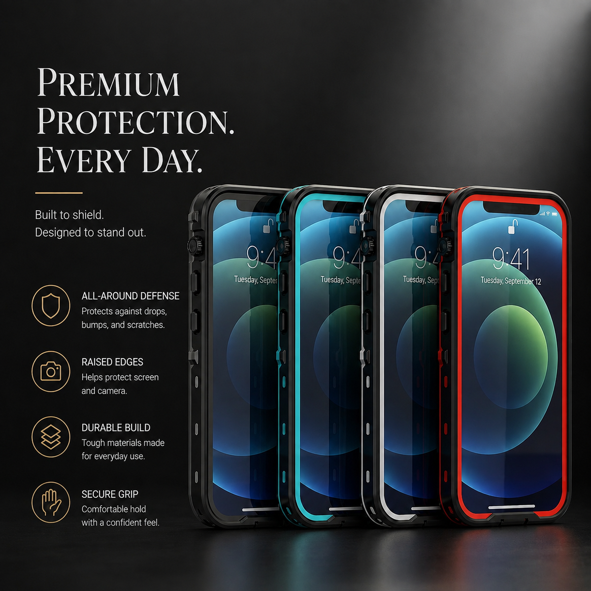 Premium iPhone Case MagSafe Compatible Waterproof IP68 Protective Cover Full Body Shockproof Sealed Transparent Design Camera Screen Protection
