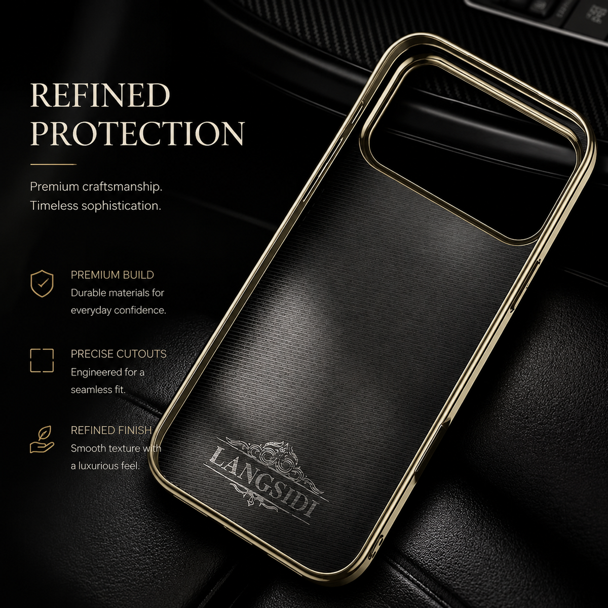 Premium iPhone Case MagSafe Cowhide Leather Magnetic Ring Holder Shockproof PC TPU Camera Lens Protection Anti Scratch Slim Full Coverage