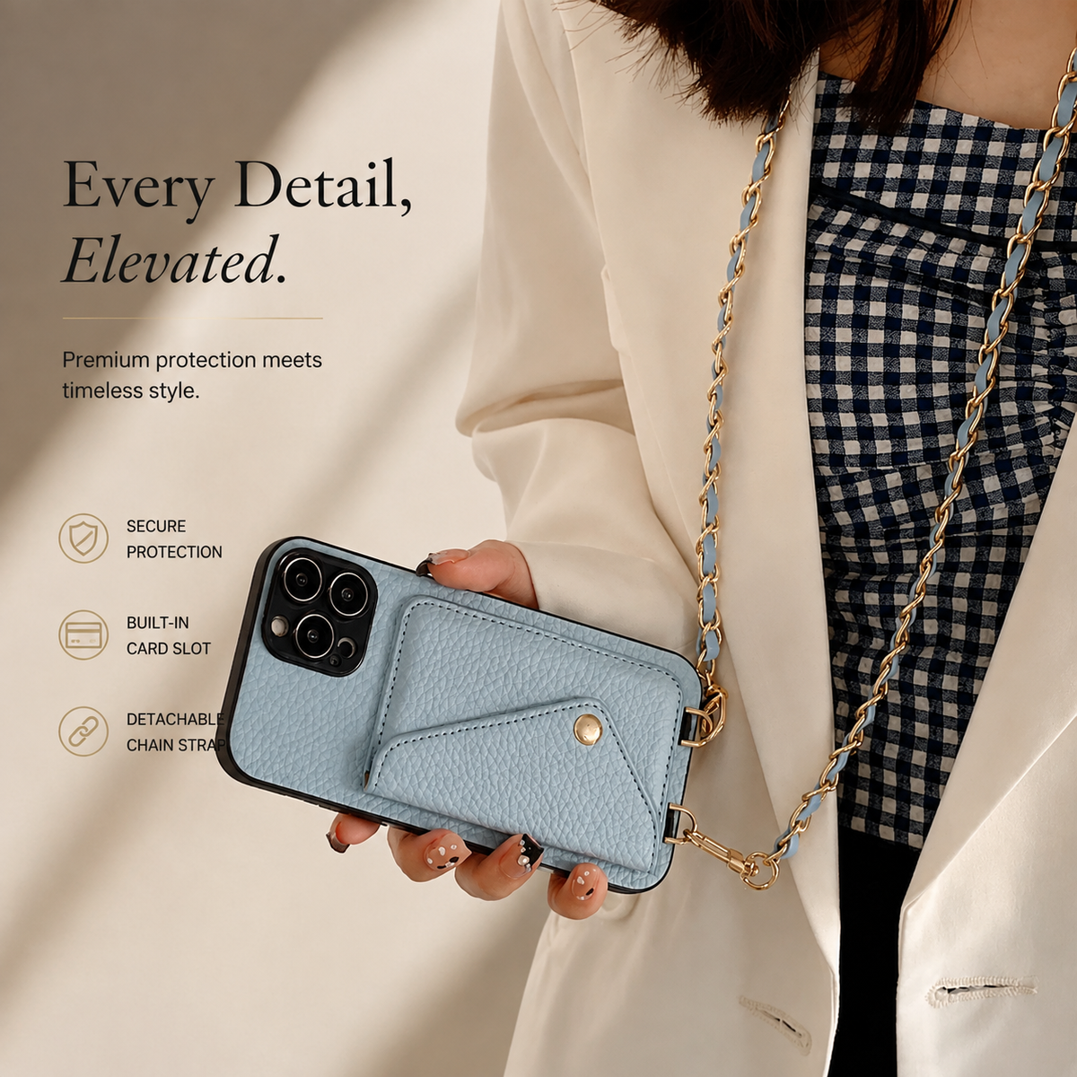 Premium iPhone Case MagSafe Crossbody Leather Wallet Card Holder Strap Shockproof Camera Protection Slim Magnetic Protective Cover Full Design Everyday