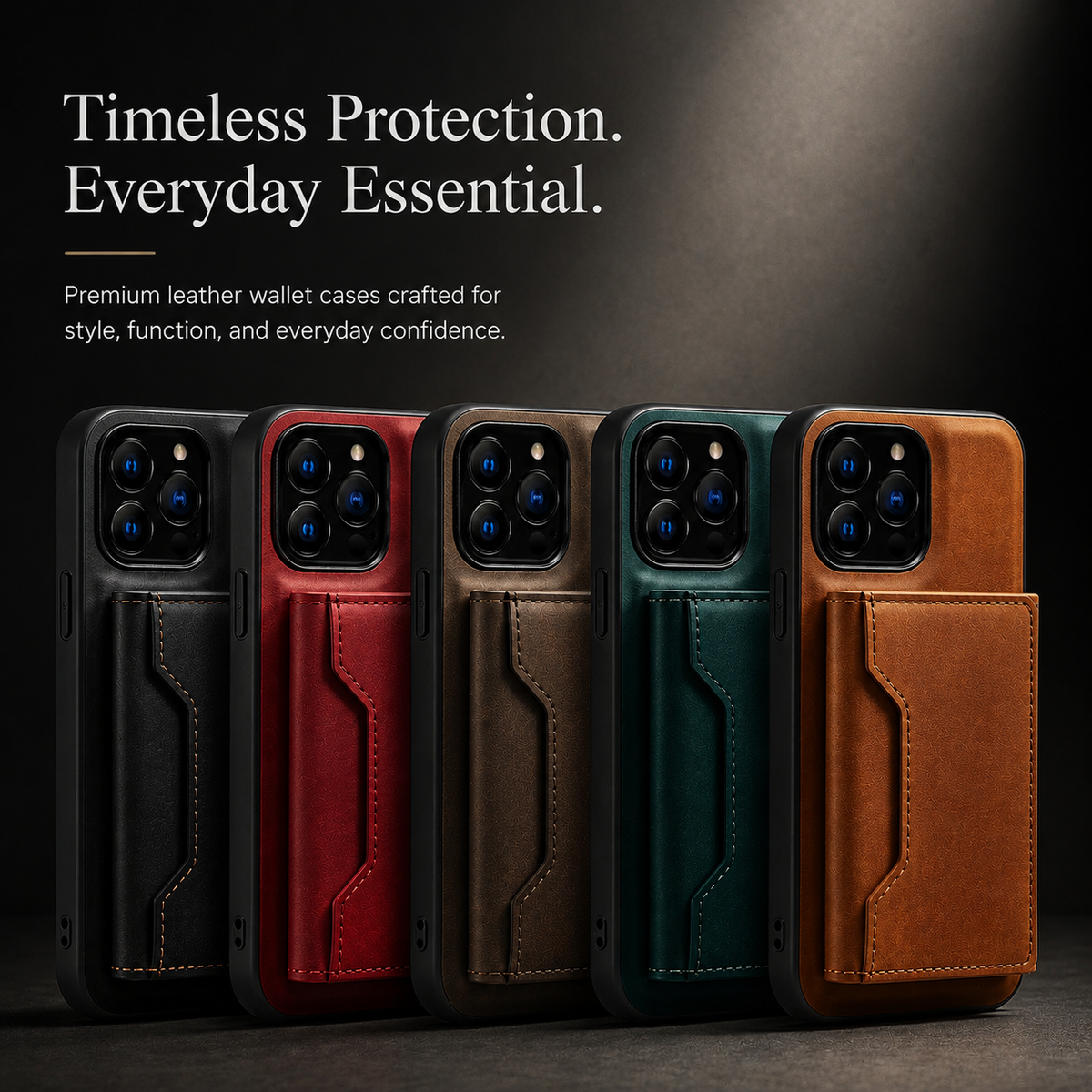 Premium iPhone Case MagSafe Detachable Leather Wallet Flip Cover Card Holder Shockproof Protective Cover Stand Full Coverage Slim Magnetic Case Design