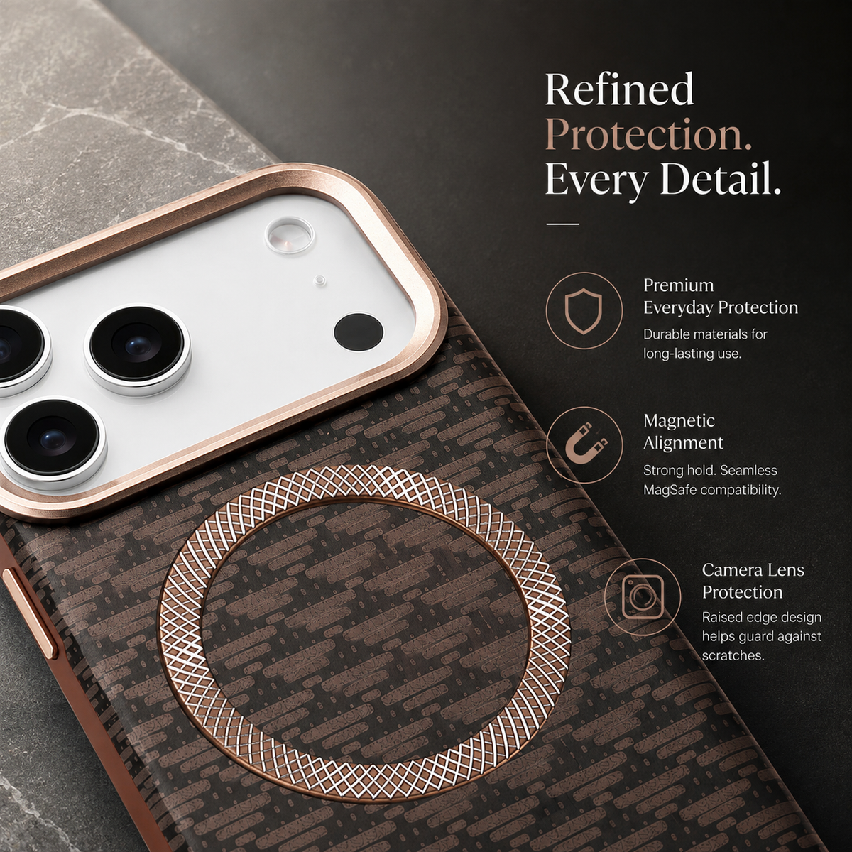Premium iPhone Case MagSafe Detachable Magnetic Wallet Card Holder Woven PU Leather Protective Cover Vintage Slim Shockproof Non Slip Card Storage Case
