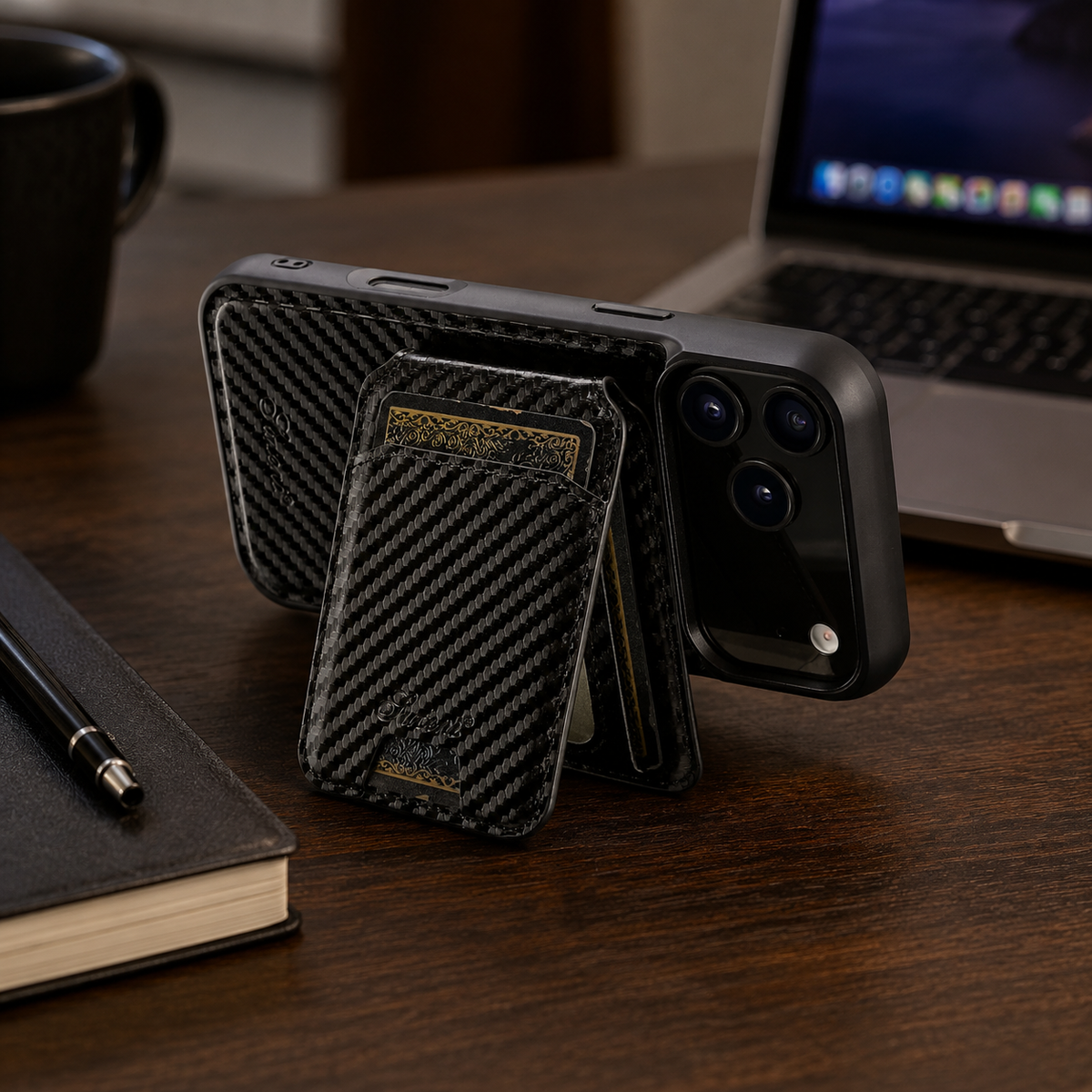 Premium iPhone Case MagSafe Faux Leather Wallet Card Holder Stand Shockproof Protective Cover Wireless Charging Slim Magnetic Full Coverage Protection