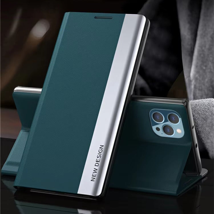 Premium iPhone Case MagSafe Flip Wallet Cover Magnetic Card Holder Stand Shockproof Screen Camera Protection Slim PU Leather Protective Design