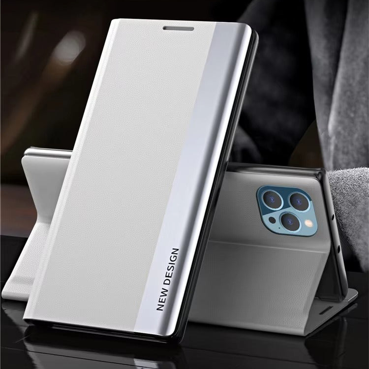 Premium iPhone Case MagSafe Flip Wallet Cover Magnetic Card Holder Stand Shockproof Screen Camera Protection Slim PU Leather Protective Design