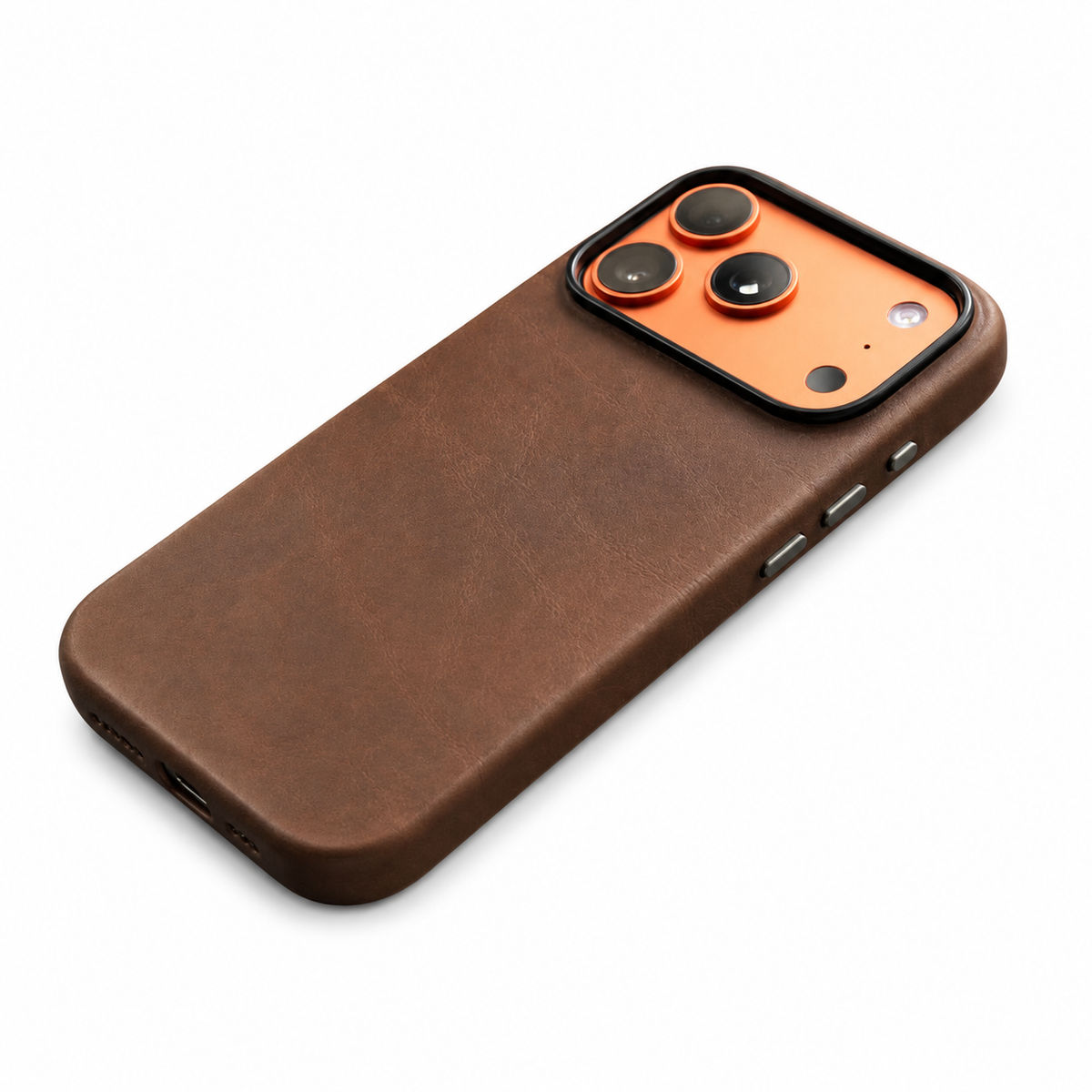Premium iPhone Case MagSafe Genuine Cowhide Leather Cover Magnetic Protective Full Body Shockproof Anti Fingerprint Camera Protection Retro Slim Style