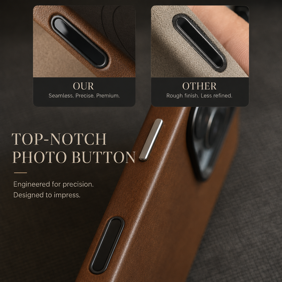 Premium iPhone Case MagSafe Genuine Cowhide Leather Cover Magnetic Protective Full Body Shockproof Anti Fingerprint Camera Protection Retro Slim Style