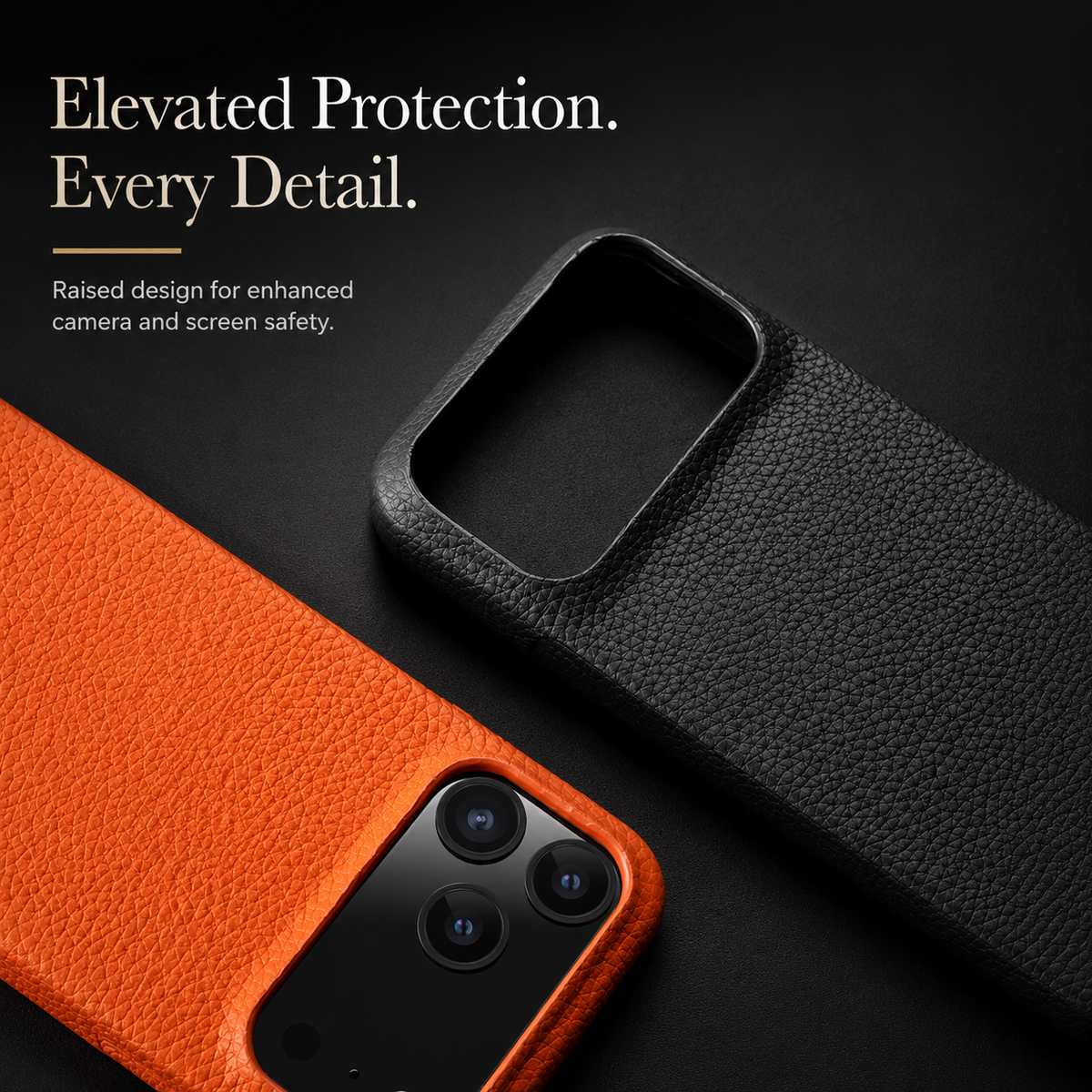 Premium iPhone Case MagSafe Genuine Cowhide Leather Magnetic Protective Cover Lychee Texture Hard PC Back Non Slip Slim Anti Scratch Full Coverage Case