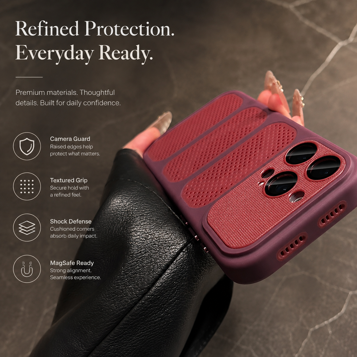 Premium iPhone Case MagSafe Heat Dissipation Mesh Magnetic Shockproof Acrylic Protective Cover Matte Soft Washable Slim Cooling Bumper Case