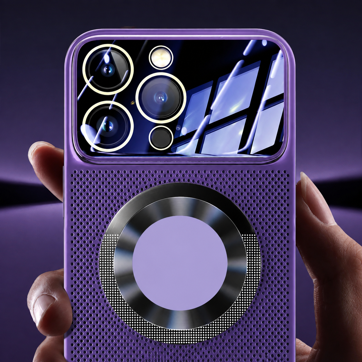 Premium iPhone Case MagSafe Heat Dissipation Metal Frame Shockproof Camera Lens Protection Electroplated Slim Protective Cover Magnetic Cooling Design