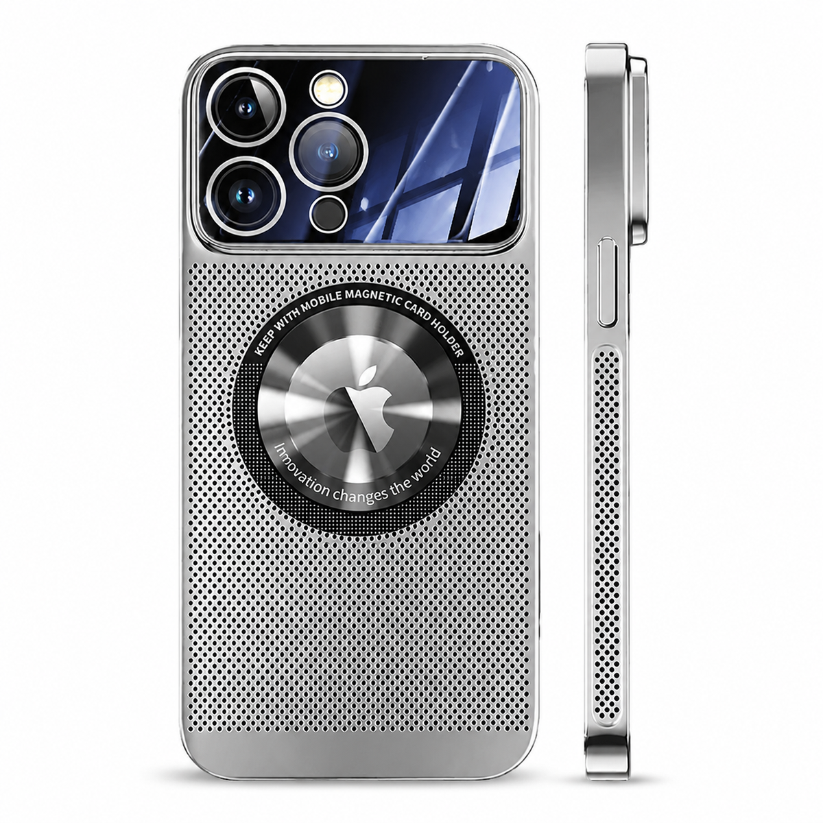 Premium iPhone Case MagSafe Heat Dissipation Metal Frame Shockproof Camera Lens Protection Electroplated Slim Protective Cover Magnetic Cooling Design