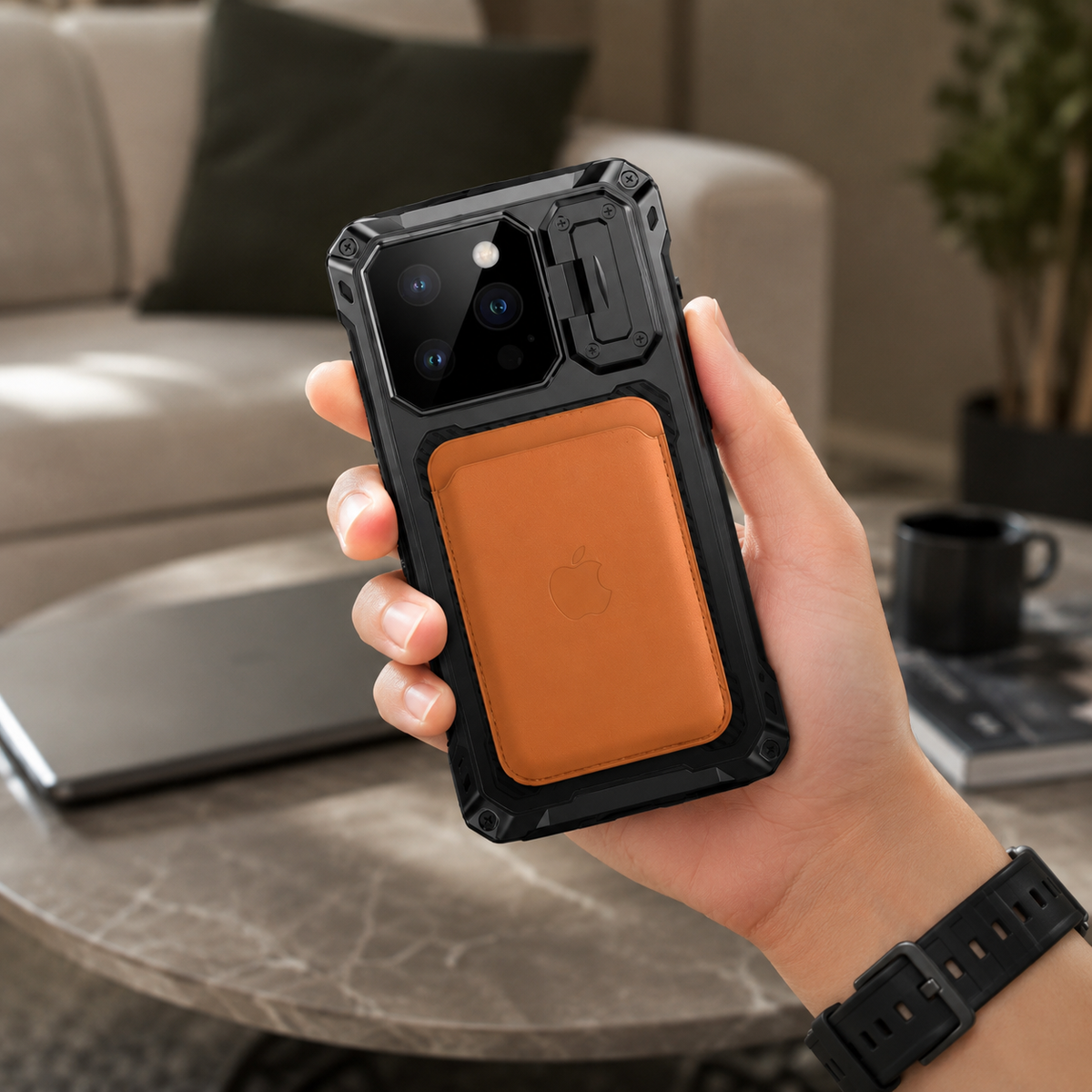 Premium iPhone Case MagSafe Heavy Duty Aluminum Armor Shockproof Full Coverage Camera Screen Protection Kickstand Non Slip Dual Layer Rugged Case