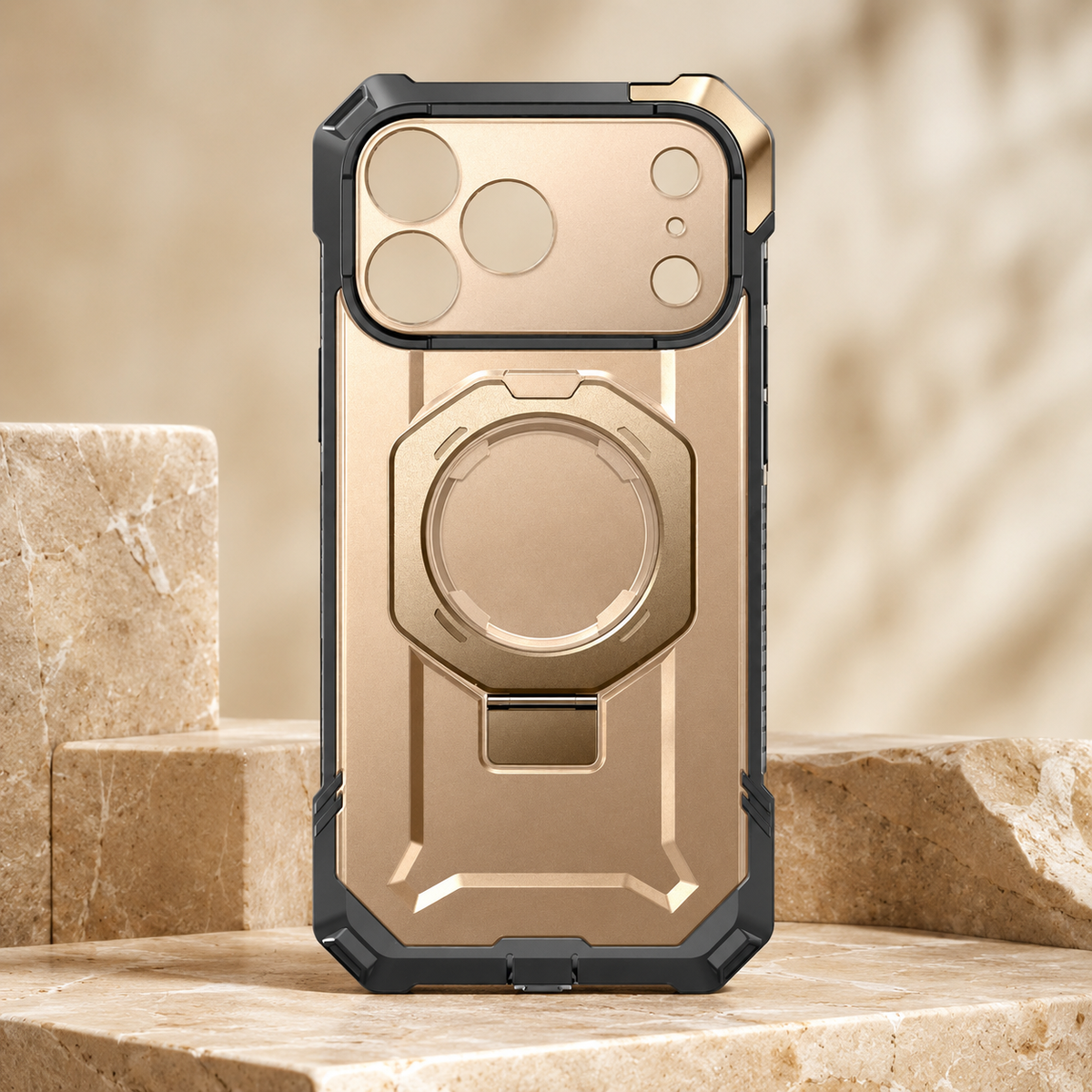 Premium iPhone Case MagSafe Heavy Duty Rugged Shockproof PC TPU Protective Cover Camera Control Button Magnetic Kickstand Non Slip Armor Bumper Case