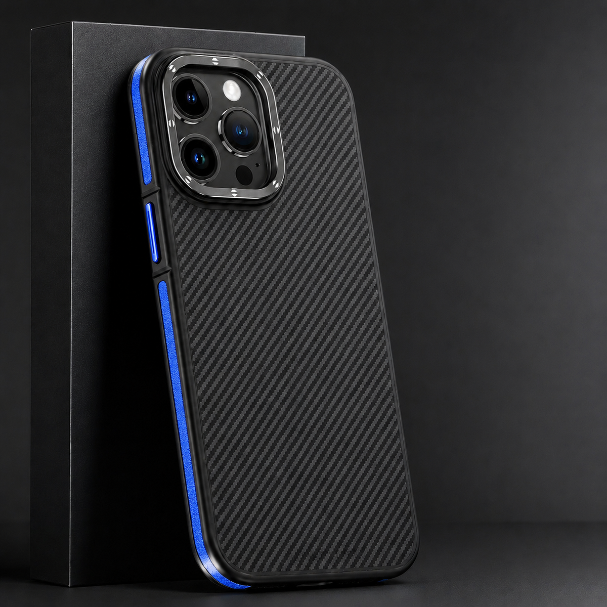 Premium iPhone Case MagSafe Kevlar Carbon Fiber Magnetic Cover Shockproof Camera Ring Protection Anti Fingerprint Half Wrapped Slim Protective Design