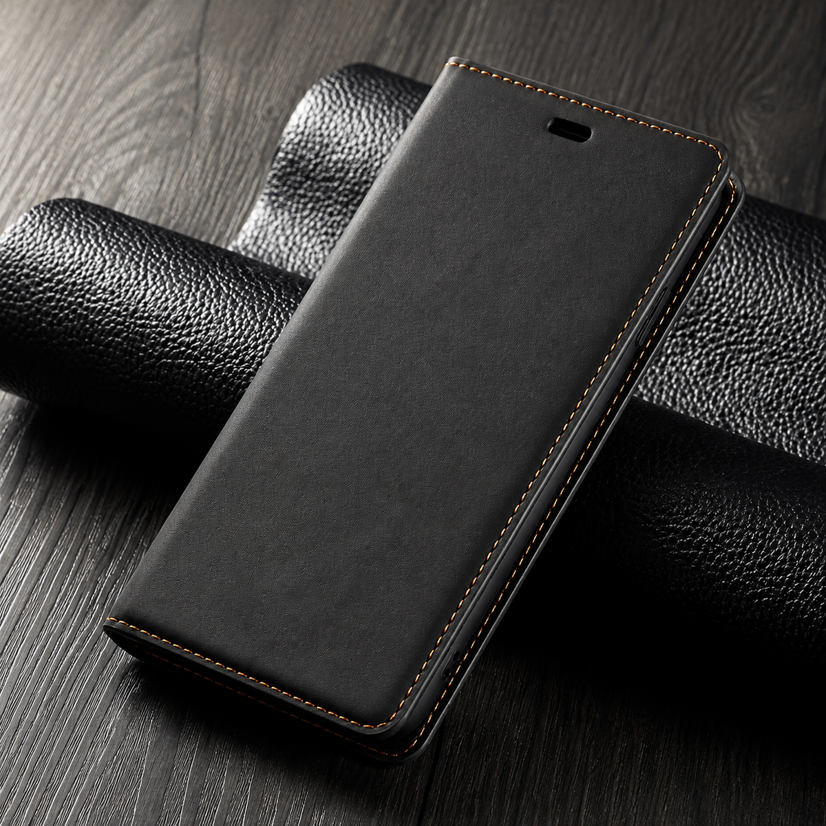 Premium iPhone Case MagSafe Leather Flip Wallet Suede Card Holder Cash Pocket Stand Magnetic Protective Cover Shockproof Slim Full Coverage Light Case