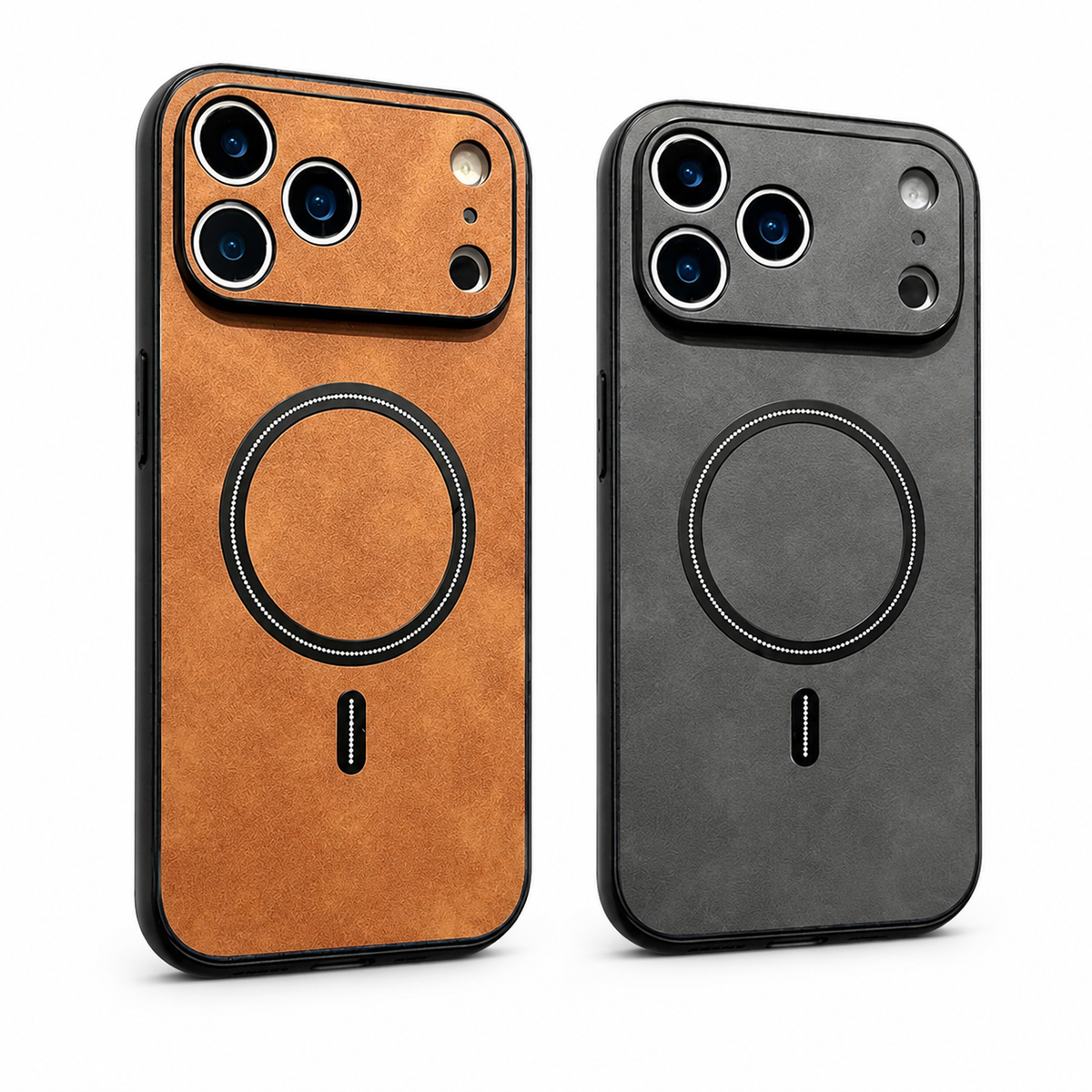 Premium iPhone Case MagSafe Leather Magnetic Protective Cover Shockproof PC TPU Anti Scratch Wireless Charging Slim Non Slip Full Coverage Modern Case