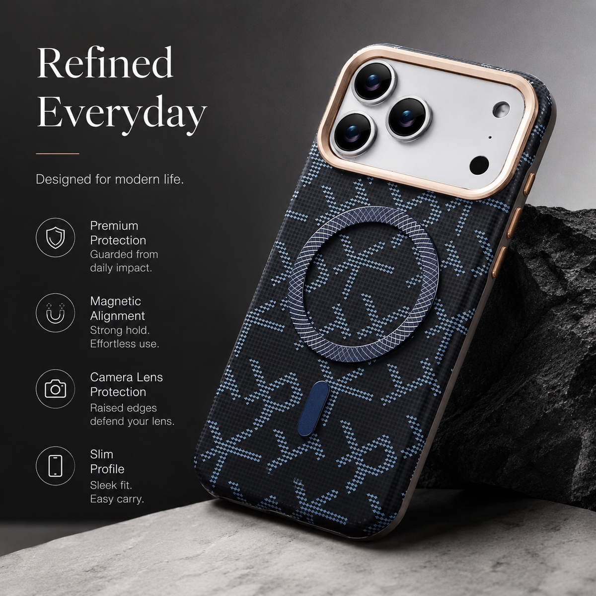 Premium iPhone Case MagSafe Leather Magnetic Shockproof Protective Cover Wireless Charging Matte Anti Scratch Anti Fingerprint Tough Full Coverage Business Case