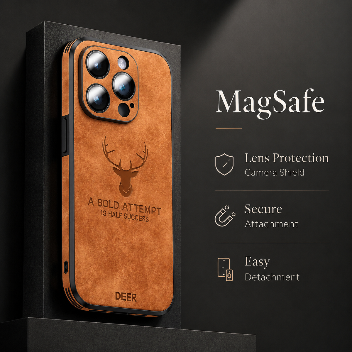 Premium iPhone Case MagSafe Leather Texture Silicone Shockproof Camera Lens Protection Slim Bumper Cover Scratch Wireless Charging Full Coverage Cases
